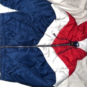 Red blue and white hombre jacket perfect condition never worn